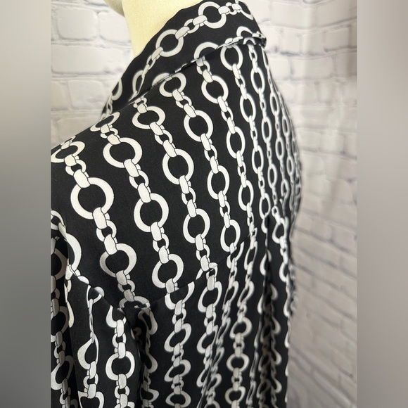 Zara Satin Chain Button Down tunic blouse - Picture 4 of 7